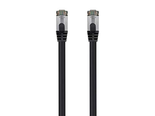 Monoprice Cat8 26AWG S/FTP כבל רשת Ethernet - 20 רגל - שחור | 2GHz, 40GBPS, מרווח ראש 3DB, נחושת חשופה טהורה, PVC - סדרת Entegrade